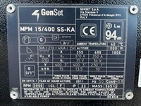 - - - GenSet MPM 15/400 SS-KA 15 kVA 400 Amp Silent Las generatorset - Generatorer - 4