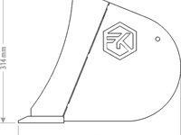 FK Machinery Planerskovl 100cm s-30/150 skifte - Redskaber - Skovle - 2