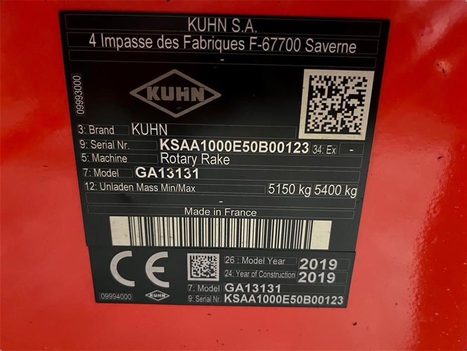 Kuhn GA 13131 Joystick + CCI  ISOBUS skærm - Halmhåndtering - River og vendere - 4