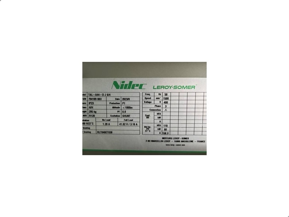 - - - NEF45TM2A - 110 kVA Generator - DPX-20504 - Generatorer - 8