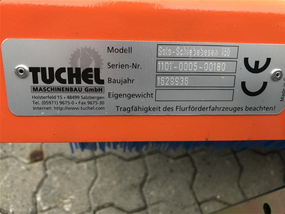 Tuchel Solo 150cm sweeper med gaffellommer - Minilæsser tilbehør - Redskaber - 5