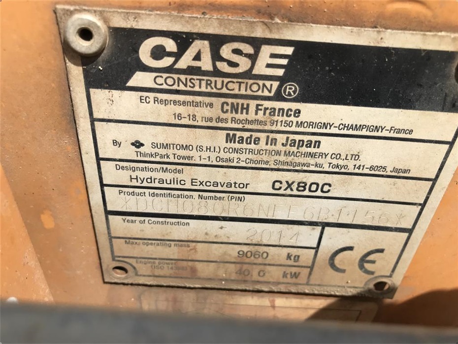 Case CX 80 rotortilt og fuld skovlpakke. - Minigravere - 17