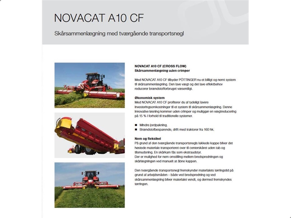 Pöttinger Novacat A10 CF Bagskårlægger med snegle - Græsmaskiner - Skårlæggere/skivehøstere - 4