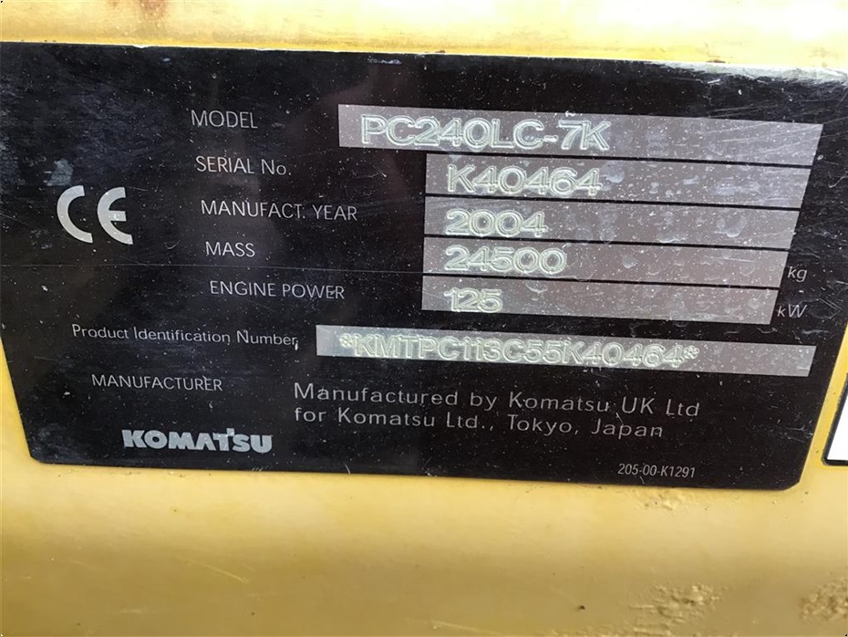 Komatsu PC240LC-7 - Gravemaskiner - Gravemaskiner på bånd - 2