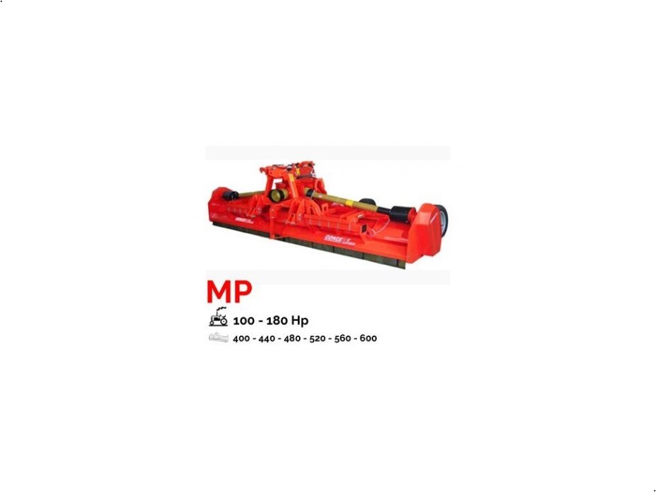 Concept Perugini MP400 Hydraulisk foldbar bagmonteret slagleklipper - Græsmaskiner - Brakslåmaskiner - 2
