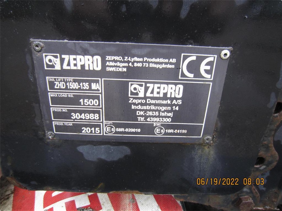Zepro ZHD 1500-135 MA læsse bagsmæk - Transport tilbehør - Ramper - 8