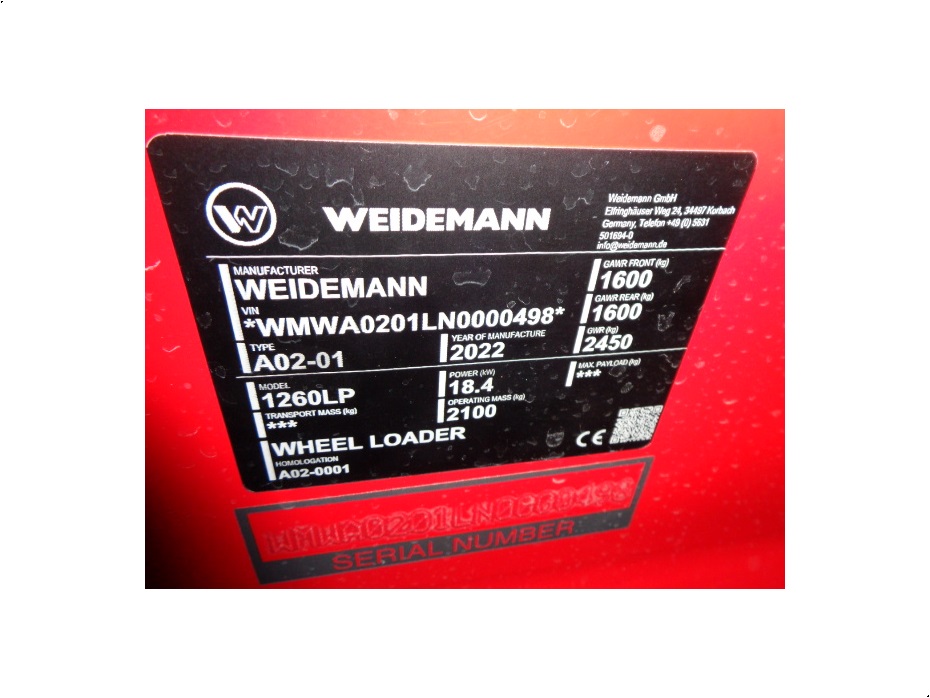 Weidemann 1260 LP Solgt - Flere på vej hjem. - Læssemaskiner - Minilæssere - 22