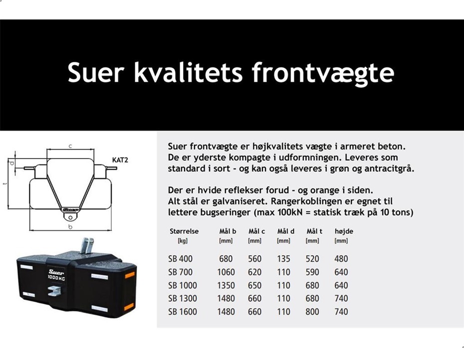 Suer 1000kg kompakt - www.suer.dk GRATIS LEVERING - Traktor tilbehør - Vægte - 6