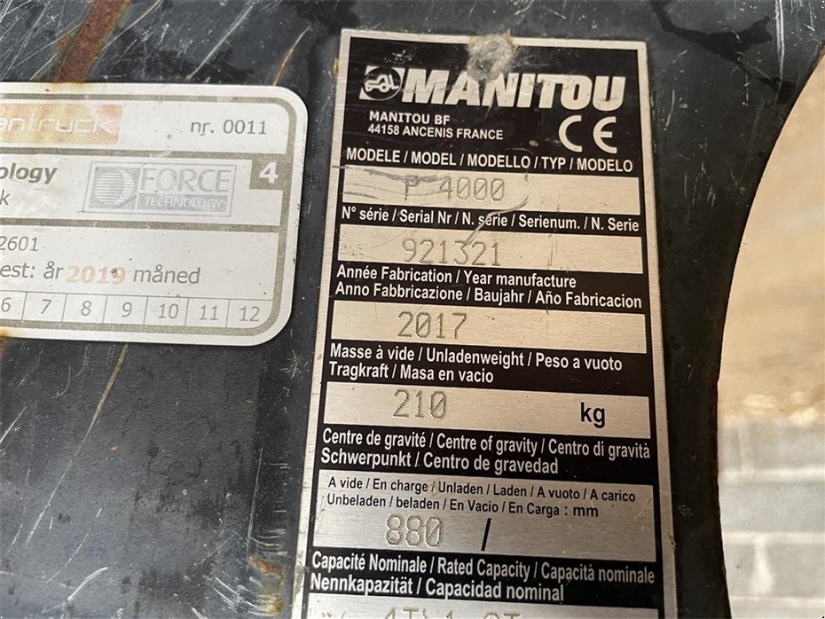 Manitou Adapter P4000 kramarm - Læssemaskiner - Teleskoplæssere - 2