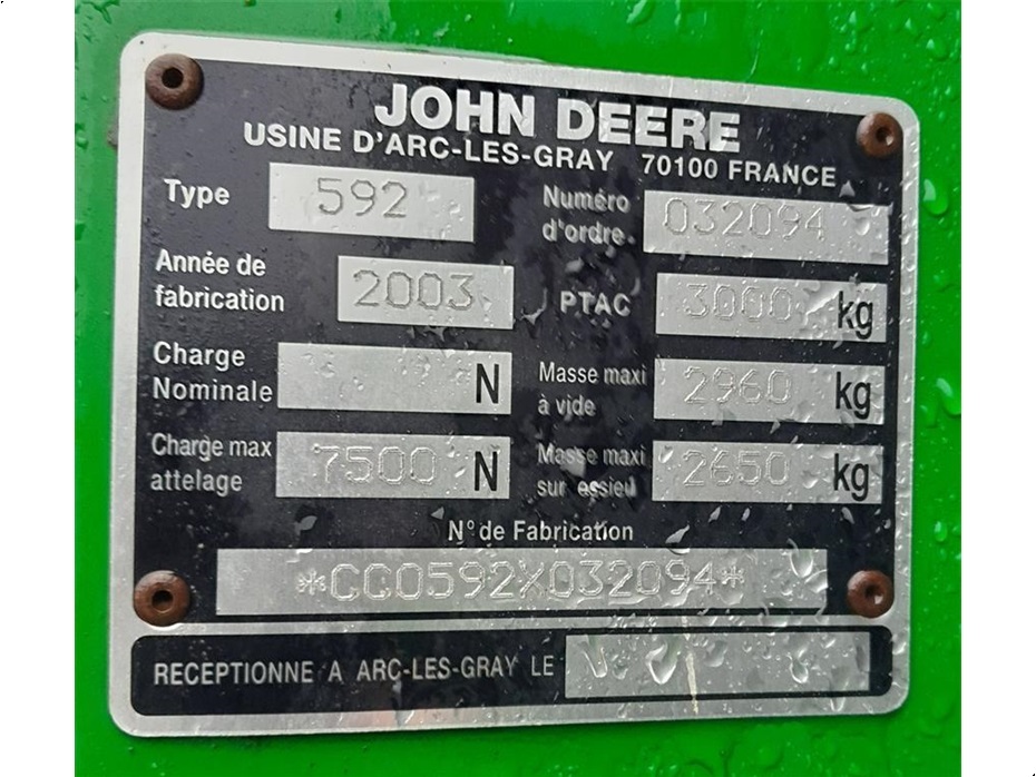 John Deere 592 - Pressere - Rundballe - 7