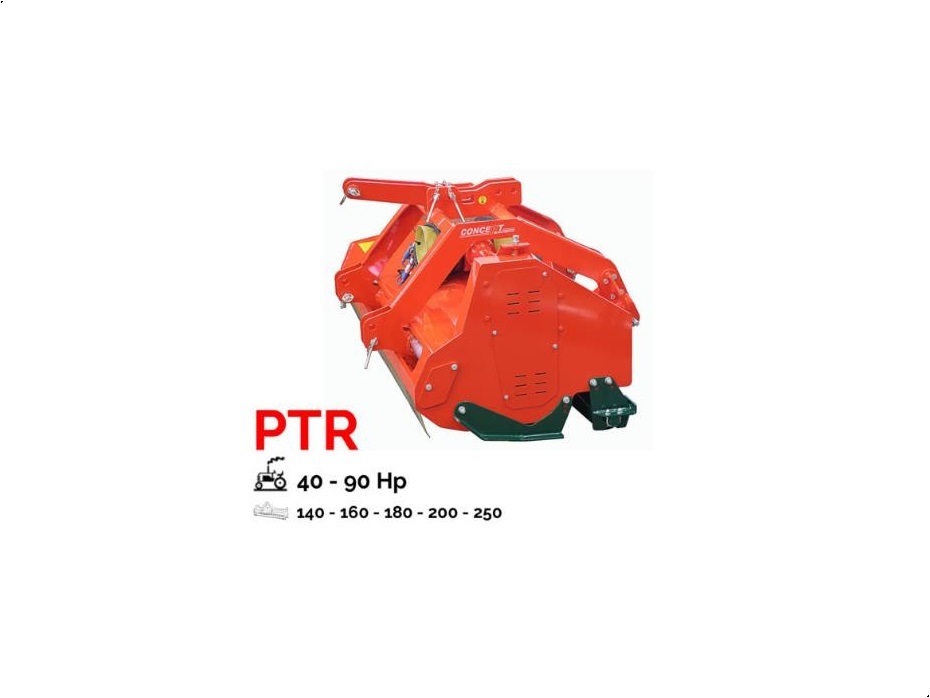 Concept Perugini PTR250 Slagleklipper Front eller Bagmonteret med hydraulisk Sideforskydning - Græsmaskiner - Brakslåmaskiner - 2